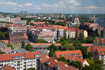 Fototapeta na wymiar panorama of Szczecin