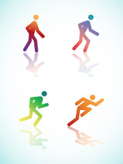 Gradient Running Pictograms