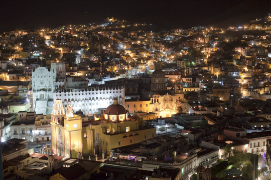 the beautiful skyline of the city of guanajuato, mexico