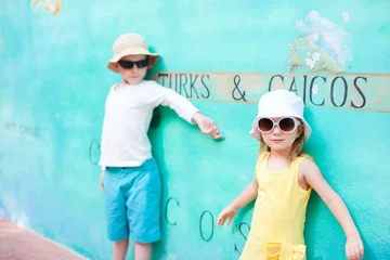 Foto op Plexiglas Adorable kids in Turks and Caicos © BlueOrange Studio