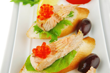 small salmon sandwiches