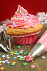 Pink cupcake