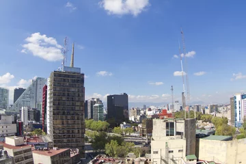 Crédence de cuisine en verre imprimé Mexique the mexico city skyline