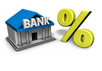 Bank And Percentage Symbol