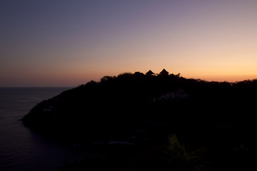 amazing sunset at zihuatanejo, mexico