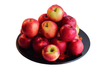 apples on a tray