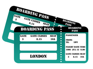 London 2012 boarding passes