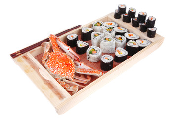 Maki Roll with live crab