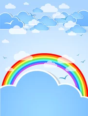 Foto op Plexiglas Hemelachtergrond met regenboog © Alex