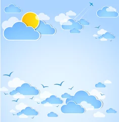 Abwaschbare Fototapete Himmel Gutes Wetter. Blauer Himmel mit Wolken.