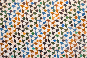Tile decoration, Alhambra palace, Spain - obrazy, fototapety, plakaty