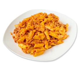 Macaroni with ground beef