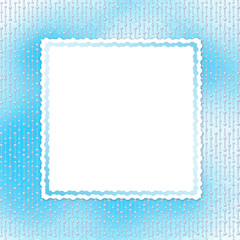 Blue card for invitation or congratulation with pearls
