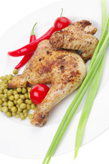 barbecued meat : chicken ham