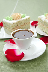 whipped cream on sweet cake