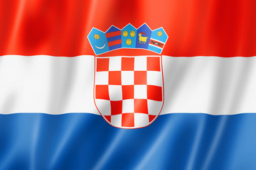 Croatian flag - obrazy, fototapety, plakaty