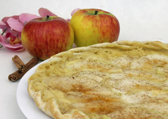 Apfel-Flammkuchen