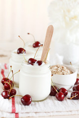 yoghurt with cherry