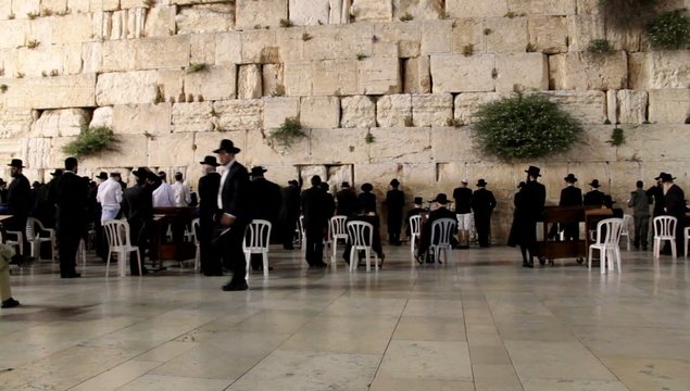 Wailing wall at the night