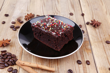 sweet food : hot black fragrant coffee