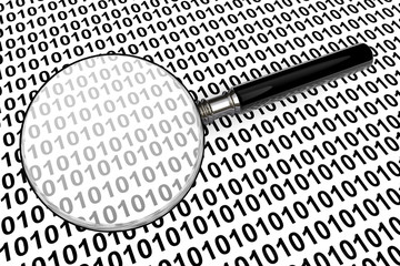 Magnifier with Binary code