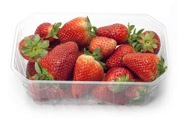 strawberry pile isolated
