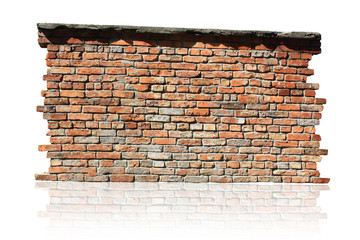 brick part of wall isolated