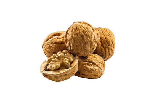 wallnuts isolated on a white background