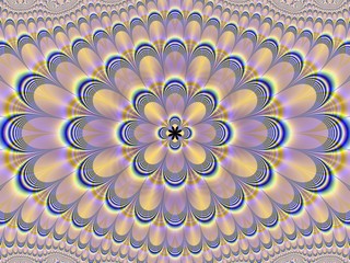 Floral in Pink and Blue