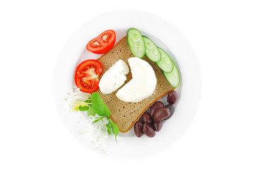 light feta and tomatoes