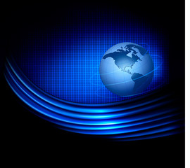 Business elegant abstract background with globe