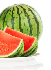 watermelon over white background