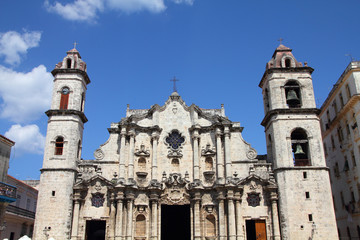 Fototapeta na wymiar Havana cathedral, Cuba