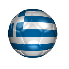 3D soccer balls with national flag  Country Greece