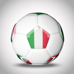 Fototapeta premium 3D soccer balls with national flag Country Italy