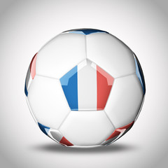 3D soccer balls with national flag  Country France
