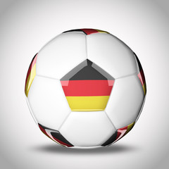 Naklejka premium 3D soccer balls with national flag Country Germany