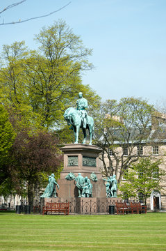 Statue Of Prince Albert In Charlotte Square, Edinburgh