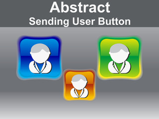 abstract glossy user icon button