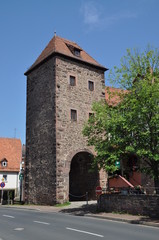 Fototapeta na wymiar Mühltorturm w Gemünden am Main