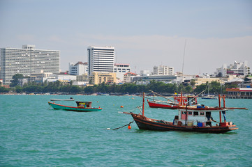 boats in Pattaya sea,Thailand