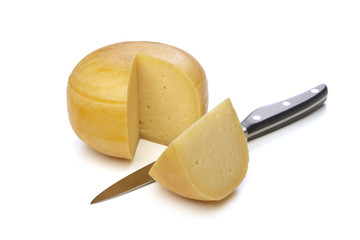 cheese with knife