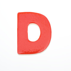 wooden toy letter D
