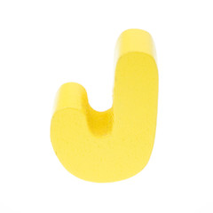 wooden toy letter J