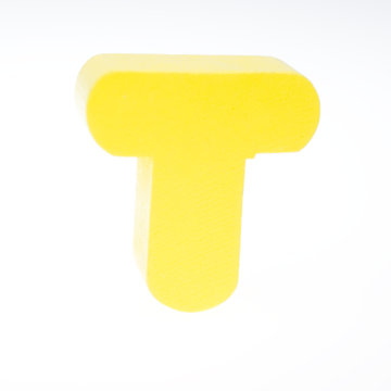 wooden toy letter T
