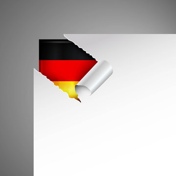 germany flag teared paper