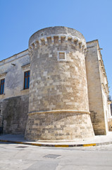 Fototapeta na wymiar Aragonii Castle of Martano. Puglia. Włochy.