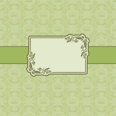 Template frame design for greeting card .