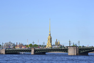 Palace Bridge and Peter and Paul Cathedral