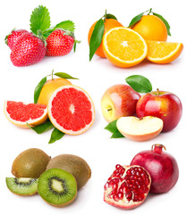 Collection of fresh fruits
